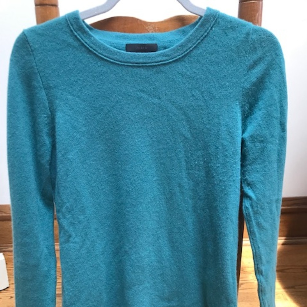 J Crew Turquoise Italian Cashmere Sweater